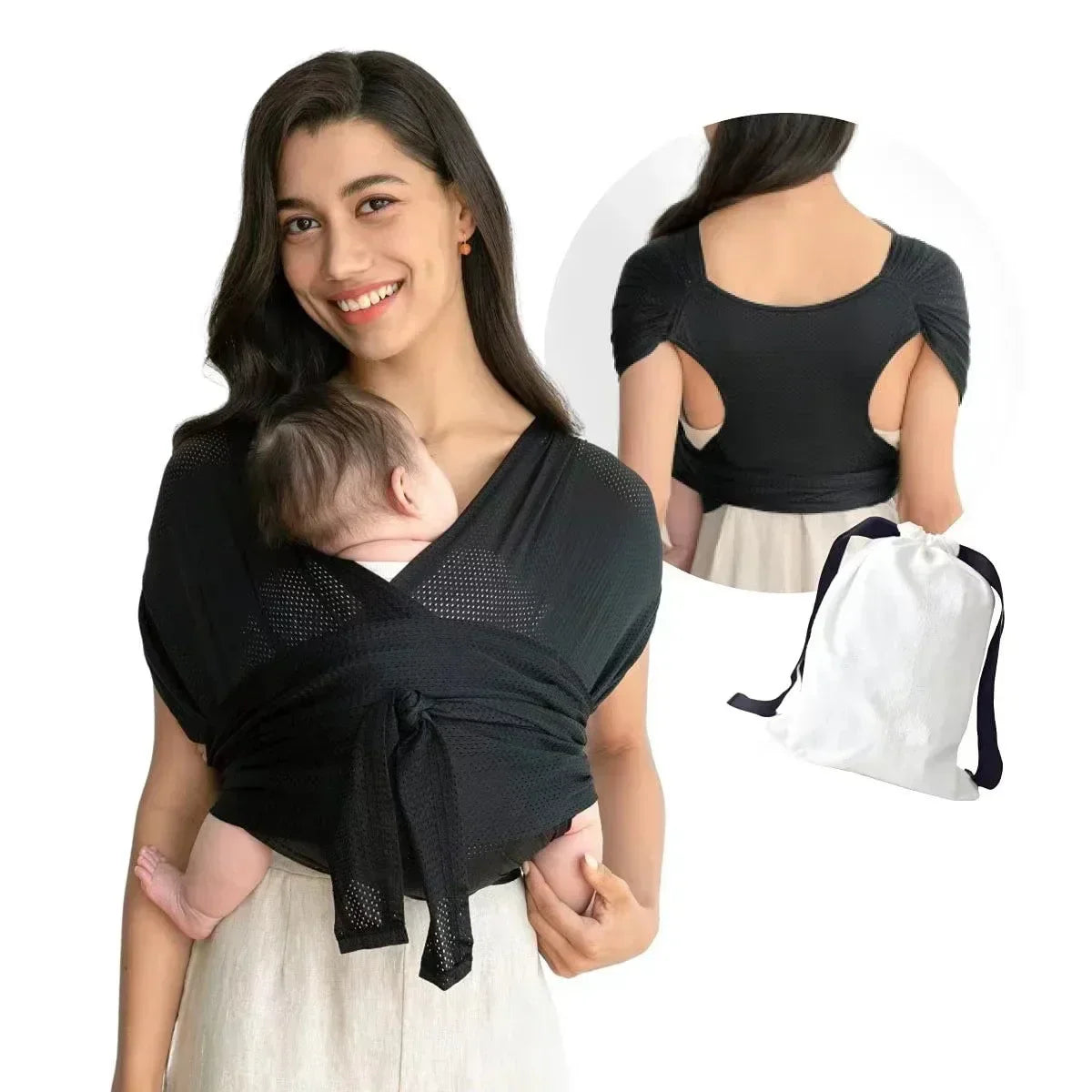 מנשא עם קשירה לתינוק